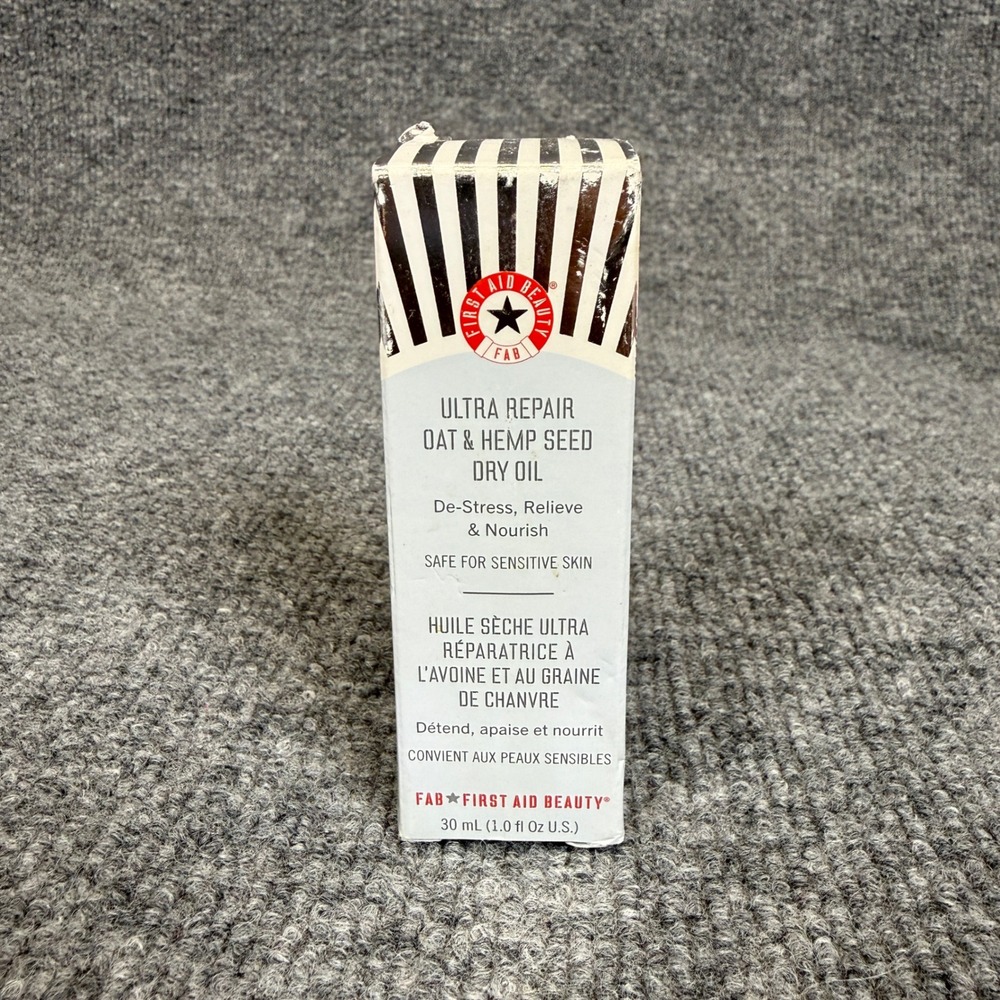 First Aid Beauty FAB Ultra Repair Oat & Hemp Seed Dry Oil 1 oz 30ml Sensitive